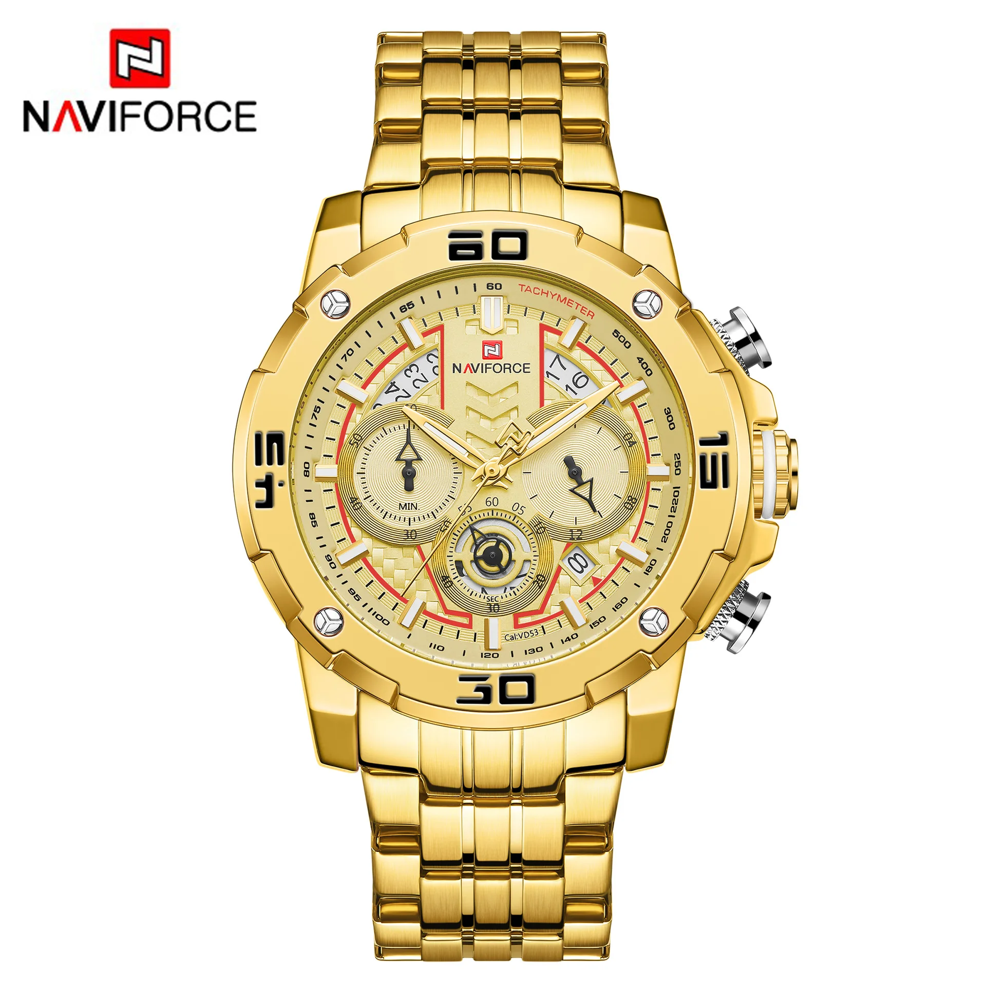 

Hot Selling Fashion MEN'S Watch Six-pin Multi-functional Steel Belt Watch Calendar Quartz Leather Strap Watch