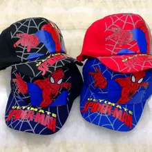 1 шт., милая модная Солнцезащитная шляпа с рисунком Человека-паука для мальчиков, повседневная детская бейсбольная кепка вечерние подарки, WQ-128