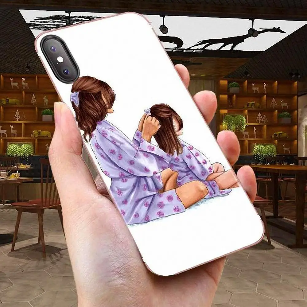 Термополиуретановый чехол для huawei Nova 2 V20 Y3II Y5 Y5II Y6 Y6II Y7 Y9 G8 G9 GR3 GR5 GX8 Prime мама и папа для маленьких девочек