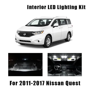 

14 Bulbs White Interior LED Map Ceiling Light Kit Fit For Nissan Quest 2011-2015 2016 2017 Trunk Step Courtesy License Lamp