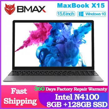 BMAX X15 15.6 inch Laptop 1920*1080 Intel Gemini Lake N4100 Intel UHD Graphics 600 8GB LPDDR4 RAM 128GB SSD ROM Notebook X15