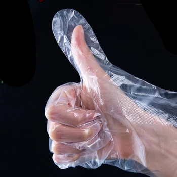 

1000 / 2000pcs transparent disposable plastic gloves kitchen environmental food gloves waterproof disposable gloves