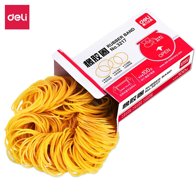 Deli 100g резиновая лента/латексное кольцо/воловья кожа ребра один ящик офисные