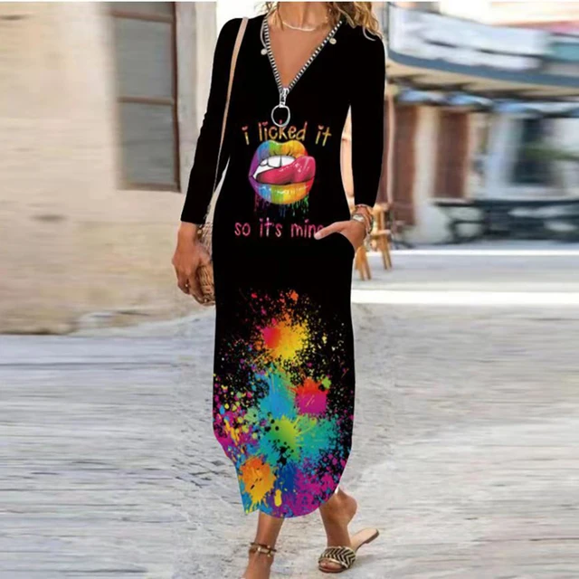 Vintage Flower Dress Women O Neck Pocket Casual Dresses For Women Loose Long Dress Plus Size Ladies Vacation Party Dress 14