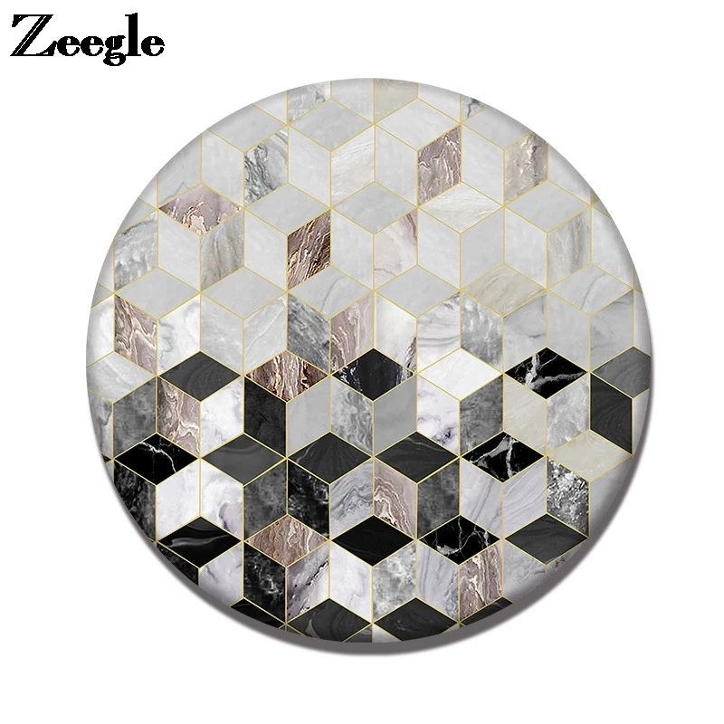 Zeegle Modern Placemats Coffee Table Cup Mat Mud Coasters Creative Decor Water Absorption Mugs Pad | Дом и сад