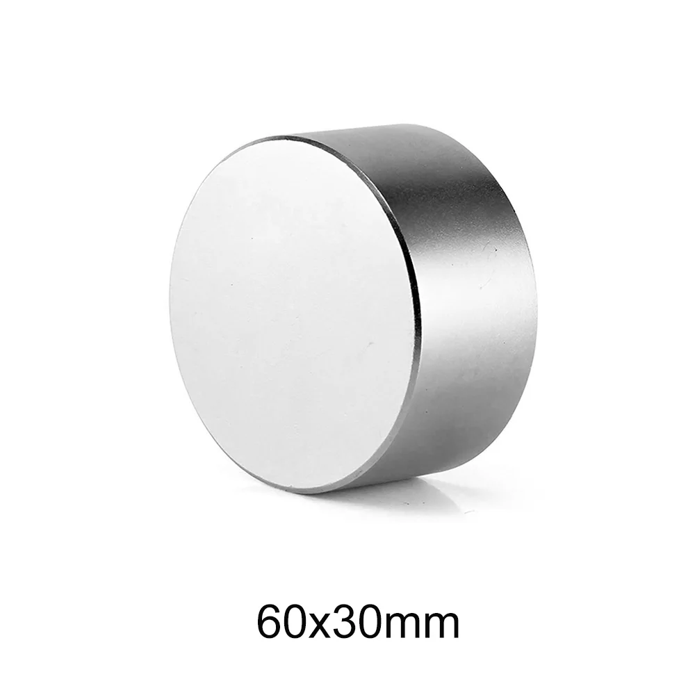 

1PC 60x30 mm Big Round magnets 60mm X 30mm Neodymium Magnet Disc 60x30mm N35 Permanent Rare Earth Magnet Strong 60*30 mm