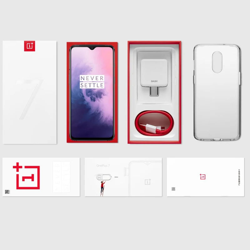 Смартфон Oneplus 7 с глобальной прошивкой, 8 ГБ, 256 ГБ, Восьмиядерный процессор Snapdragon 855, 6,41 дюймов, AMOLED, 48 Мп+ 16 МП, две камеры, NFC, 3700 мАч, мобильный телефон