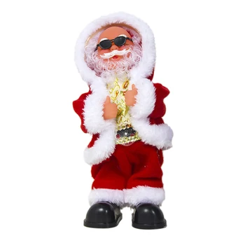 

New Christmas Decorations Electric Shaking His Head Dance Santa Claus Music Christmas Children's Toys Ornaments Kids Toys
