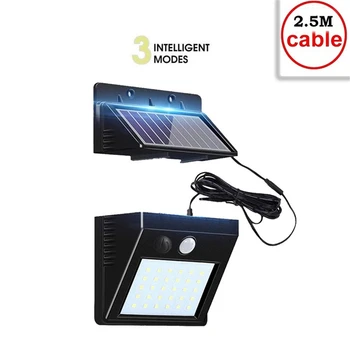 

30 COB LED Solar Powered PIR Motion Sensor Wall lamp Human Body Infrared Light Outdoor Waterproof Home Garden Security Lights in