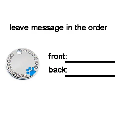 Custom Dog Tag Engraved Pet Dog Collar Accessories Personalized Cat Puppy ID Tag Paw Name Tags Pets Necklaces Pendant Anti-lost