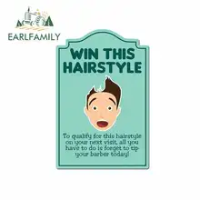 *#Best Price EARLFAMILY 13cm x 8.7cm for Win This Hairstyle Logo Funny Car Stickers Vinyl Sunscreen RV VAN Fine Decal JDM Car Accessories *#Best Price EARLFAMILY 13cm x 8.7cm for Win This Hairstyle Logo Funny Car Stickers Vinyl Sunscreen RV VAN Fine Decal JDM Car Accessories