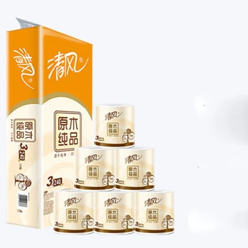 

10 Rolls of Toilet Paper Tissue Bad Dick and Moisturizing White Soft 4 Ply Raw Pulp Toilet Rolls Tissue 4 layers of Napkin Paper