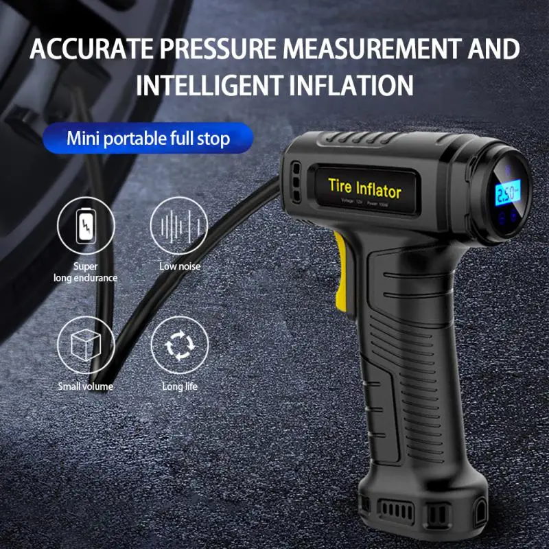 

Car Air Compressor Rechargeable Wireless Inflatable Pump Car High-pressure Tire Inflator For Car SUV ATV Truck