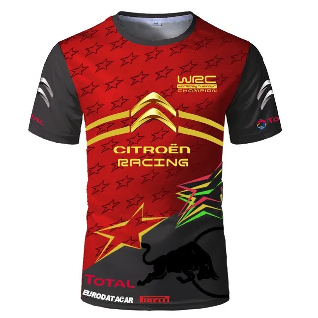 Car Icon Men'S T-Shirt 3d Printing Short-Sleeved Red Racing Logo Pattern O-Neck Oversized T-Shirt For Men And Women Sportswear ZJC-JTCB-003