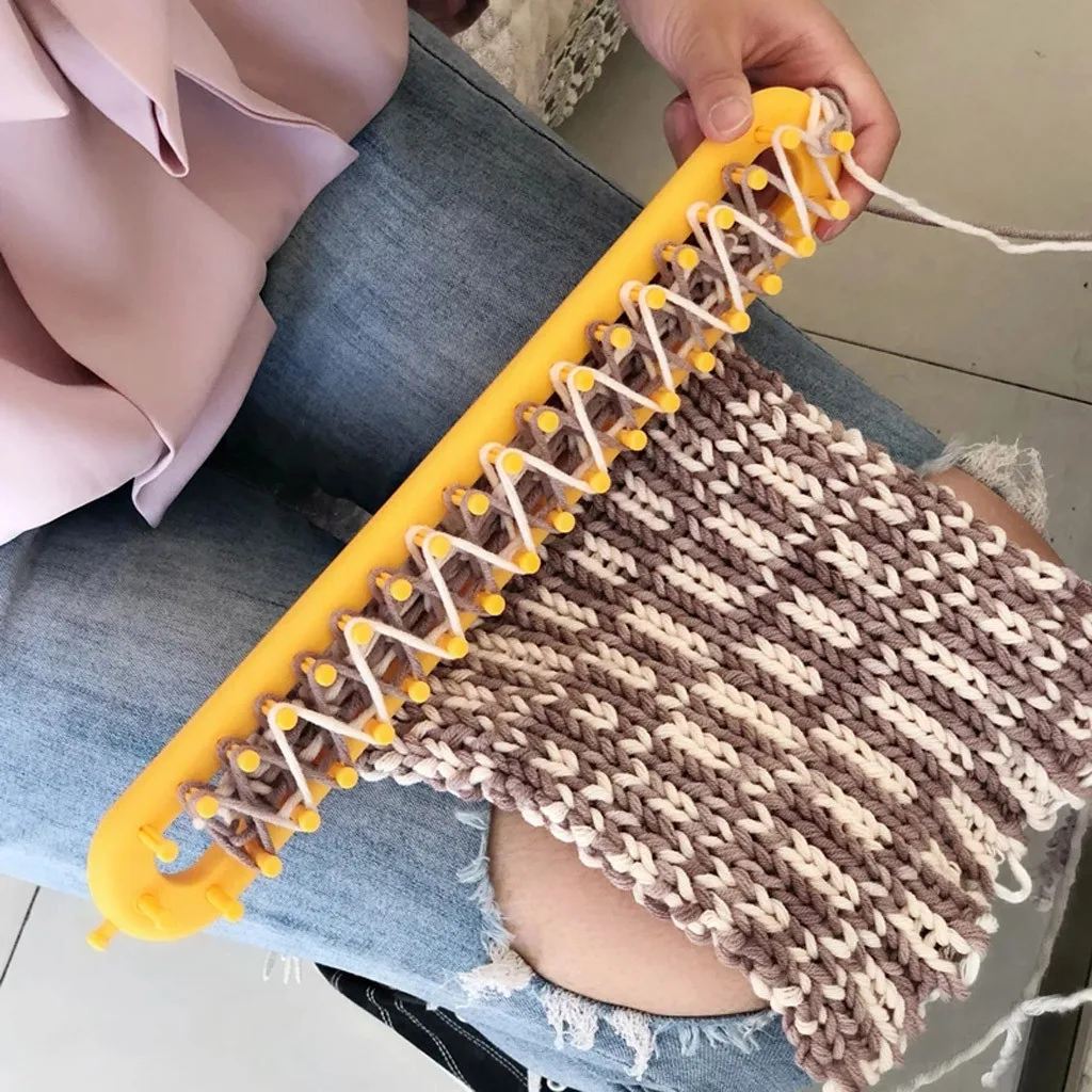 Плетение ткацкий станок вязание вязальщик ручной работы Diy шерсть шляпа свитер ткач замок ткач прямоугольный шарф ткачество E3