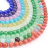 Wholesale Pink White Blue Cat Eye Stone Round Beads 4-12mm Glass String Loose Opal DIY Charm Beads For Jewelry Making 15inches ► Photo 3/6