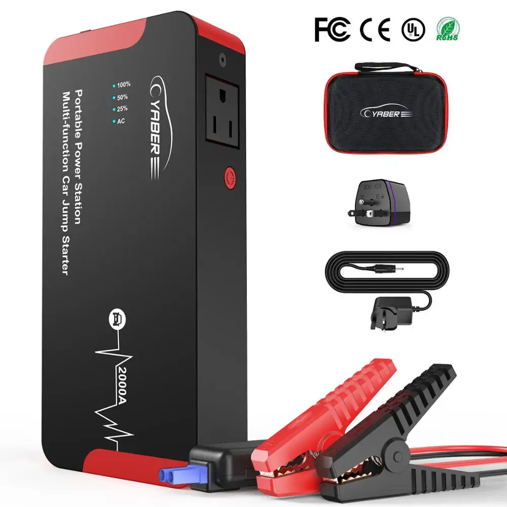  Yaber High Quality Jump Starter 2000A Emergency Car Jump starter Battery Power Bank Auto Booster 22