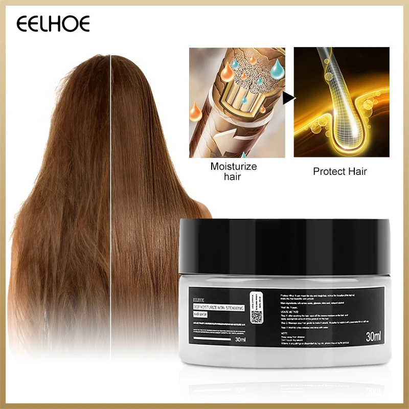 EELHOE Magical Hair Mask 5 Seconds Repairs Frizzy Make Soft Smooth Deep Repair Keratin Treatments For Care 30ml | Красота и здоровье