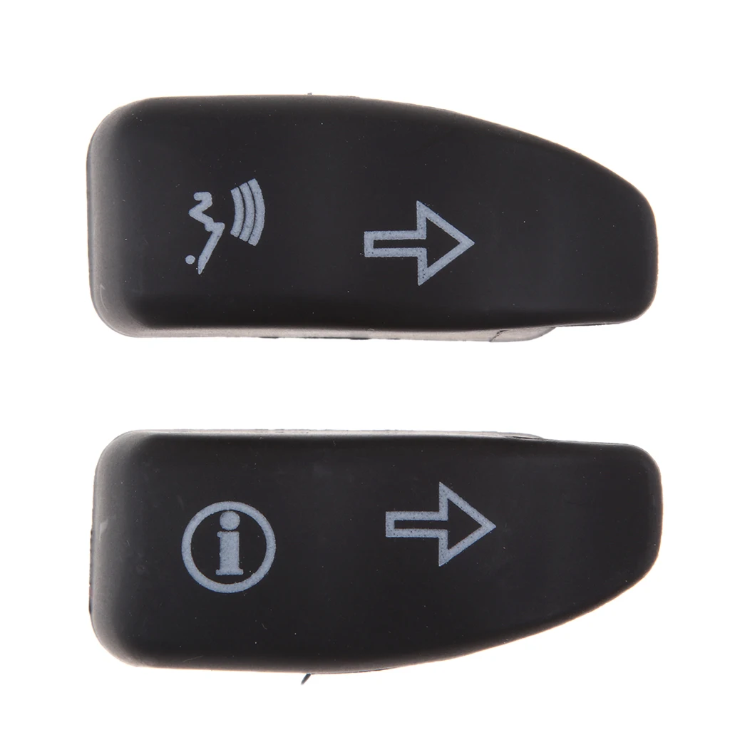 Black Hand Control Switch Housing Cover Cap Set For 2014-2018 Harley Touring