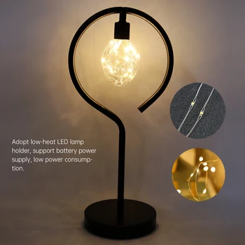 

E27 Vintage Mini Desk Lamp LED Light Party Lighting Desk Lamp Home Bedroom Decoration 4.5V