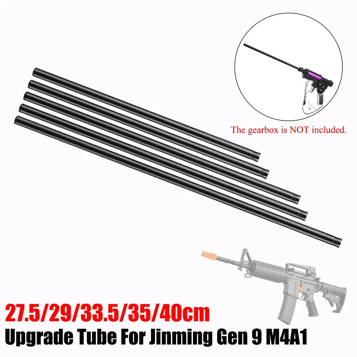 27.5/29/33.5/35/40cm Upgrade Barrel Tube Gel Ball For Jinming/Gen9/M4A1 Baby Toy Accessory