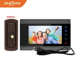 Jeatone – visiophone pour la maison, interphone vidéo avec écran intégré de 7 pouces, 1200tvl, objectif grand Angle, sonnette 