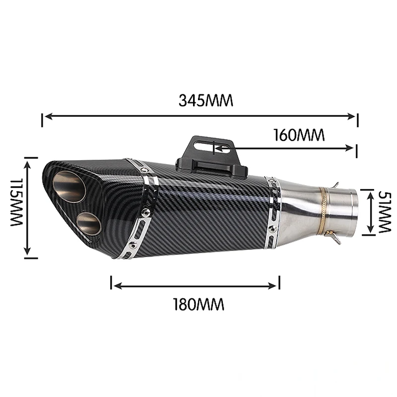 36-51 мм мото rcycle выхлопная труба для Yoshimura R11 глушитель труба scarico echappement escape moto для gsr 600 crf 230 cb650f xj6 ltz 400