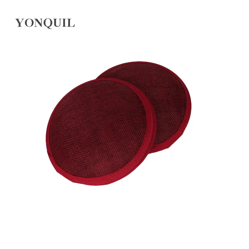Круглый имитация sinamay 13 см чародей основы для женщин винтажные свадебные facinator шляпы DIY аксессуары для волос повод головные уборы - Цвет: marron