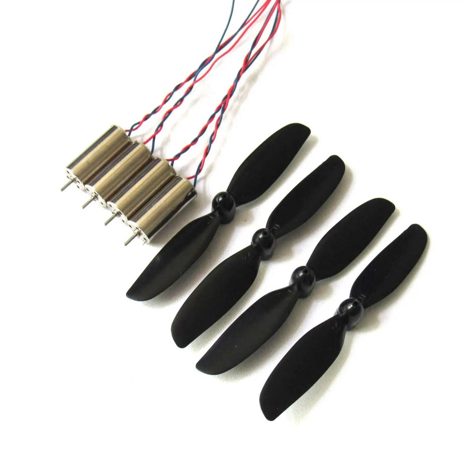 

4pcs 8520 Coreless Brushed Motor Set 53000rpm 8.5x20mm + 75mm Propeller CW CCW