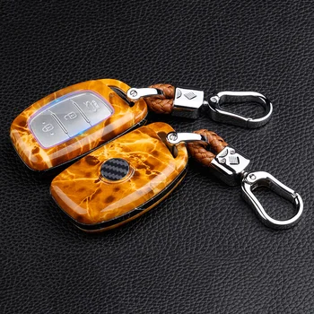 

Marble ABS Car Key Case For Hyundai Elantra Tucson Mistra Verna Sonata IX25 IX35 Smart Remote Fob Protector Keychain Cover
