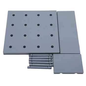 

Plastic Hole Plate Kitchen Bedroom Partition Wall Mount Storage Rack P7Ding