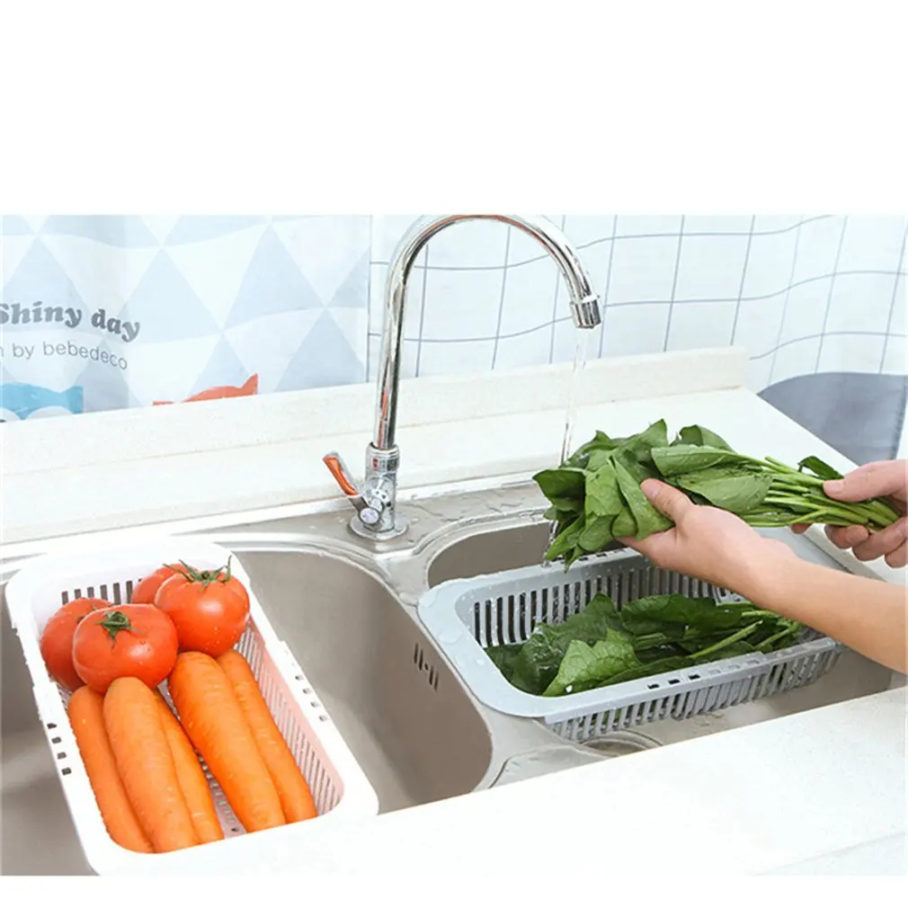 Выдвижная полка для слива раковины Пластиковая Полка посуды Бытовая кухонная