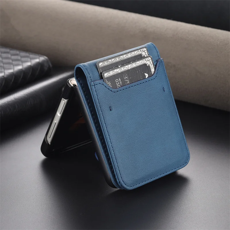 For Samsung Galaxy Z Flip3 ZFlip3 ZFlip 3 Z Flip 3 5G Case Stand Wallet Capa Leather Folding Shockproof Protective Phone Cover samsung silicone case