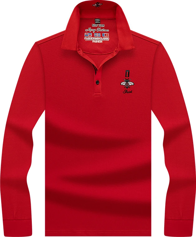 

2019 New Arrivals High Quality 3D Embroidery Polo Shirt men's 100% cotton Solid color polos Male Casual Business Polo 8907