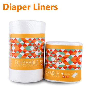 

100 Sheets/Rolls Baby Cloth Diaper 100% Biodegradable Flushable Cloth Nappy Diaper Liners Insert 18x28cm Multifunctional Tissues