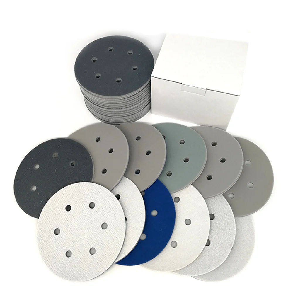 

6" Wet & Dry Spong Sandpaper Disc 150mm 6/9 Hole 300-3000 Grit Spong Sanding Paper