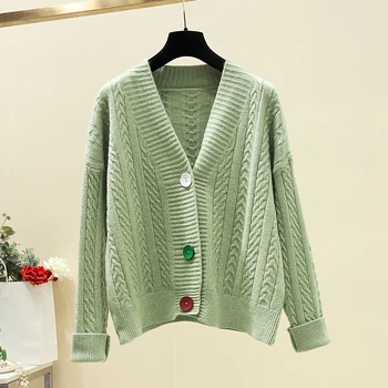 

Heliar Buttoned Cardigans Women V-Neck KNitted Cardigans Women 2019 Fall Winter Sweater High Street Autumn Sweater For Women