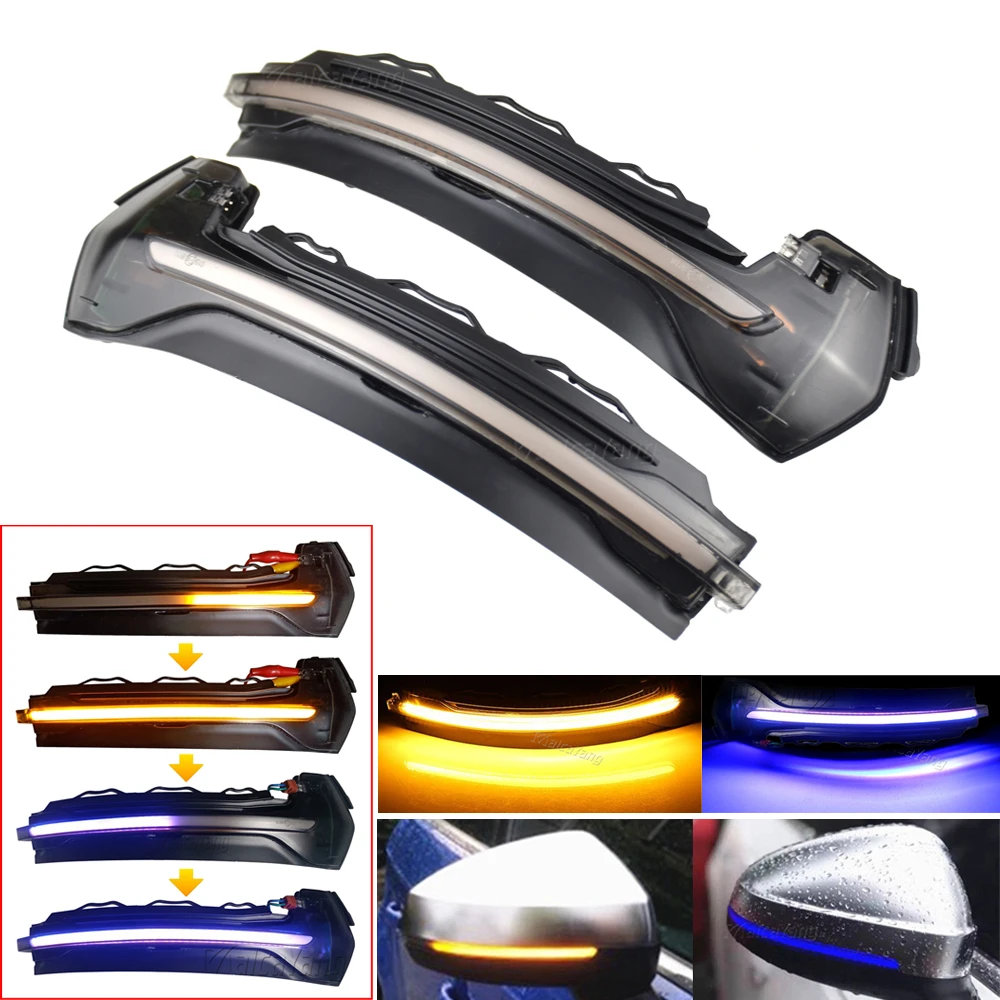 2pcs Led Dynamic Turn Signal Lights Sequential Side Mirror Indicator