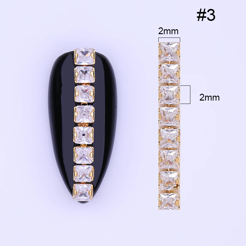 1 шт./пакет 10 см металлическая цепочка для ногтей Золотая жемчужина шариковые бусины смешанный размер 3d-украшения для ногтей аксессуары DIY дизайн - Цвет: 03