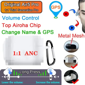 

Air Pro 5 Max TWS Bluetooth Earphones Air 3 With TEXT ANC Active Noise Cancel & Transparencry Wireless Earbuds PK i9000 i900000