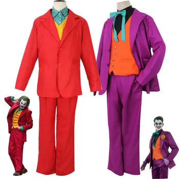 

Batman Joker Outfit Uniform Cosplay 2020 Joker Joaquin Phoenix Cosplay Costume Joker Origin Movie Arthur Fleck Mask Suit Costum
