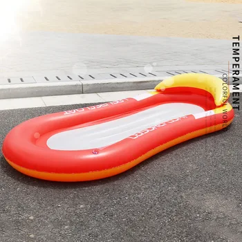

Water Portable Summer Floating Row Inflatable Folding Hammock Swimming Beach Pool Middle Mesh Lounge Bed PVC