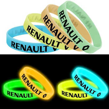 

1 PCS Luminous car badge Silicone holographic bracelet sport bracelet wristband for Renault Megane 2 3 Duster Logan Clio Laguna