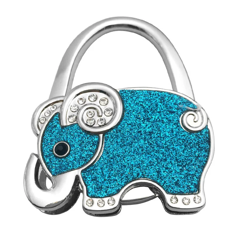 Folding Bag Hanger Hook Holder Durable Table Door Bag Hook Holder Metal Elephant Shape Handbags Wall Hanger Accessories