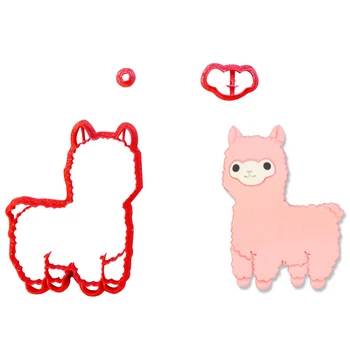 

3D Printed Plastic Llama Cookie Cutters Fondant Cactus DIY