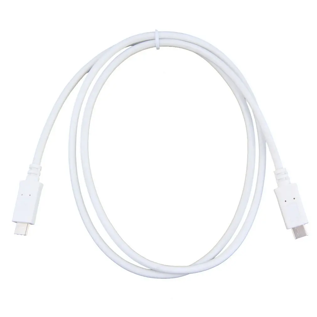 3 фута Реверсивный USB 3,1 type-C штекер-type-C Штекер кабель для передачи данных черный и белый универсальный