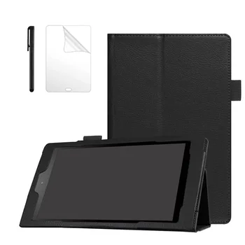 

Folding PU Leather Case for Amazon Kindle Fire 7 2019 2017 smart Stand Cover for Amazon New Fire 7 7.0 inch case+film+pen