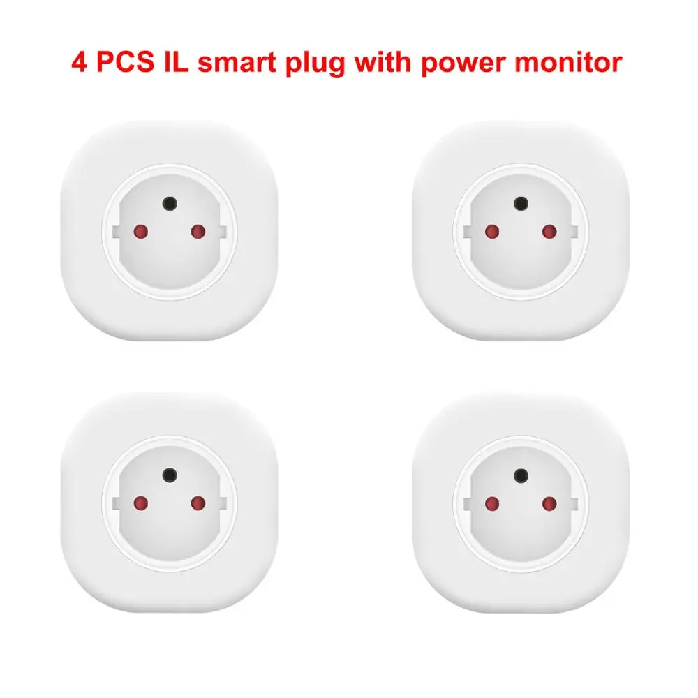 Китайская Wi-Fi розетка Smart power Plug 16A с монитором питания приложение Tuya/синхронизация/Голосовая умная розетка дистанционного управления Поддержка Alexa - Цвет: 4 PCS