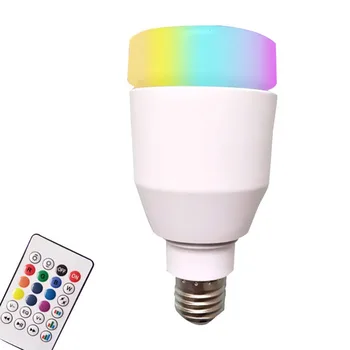 

E27 Wireless Bluetooth Speaker Bulb LED Lamp Smart Light Remote Control 110/220V