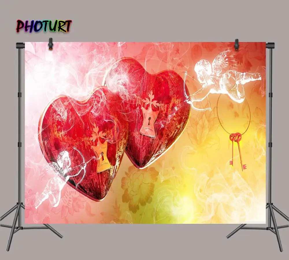 PHOTURT Valentines фотографии фонов День Святого Валентина Свадебная вечеринка фон